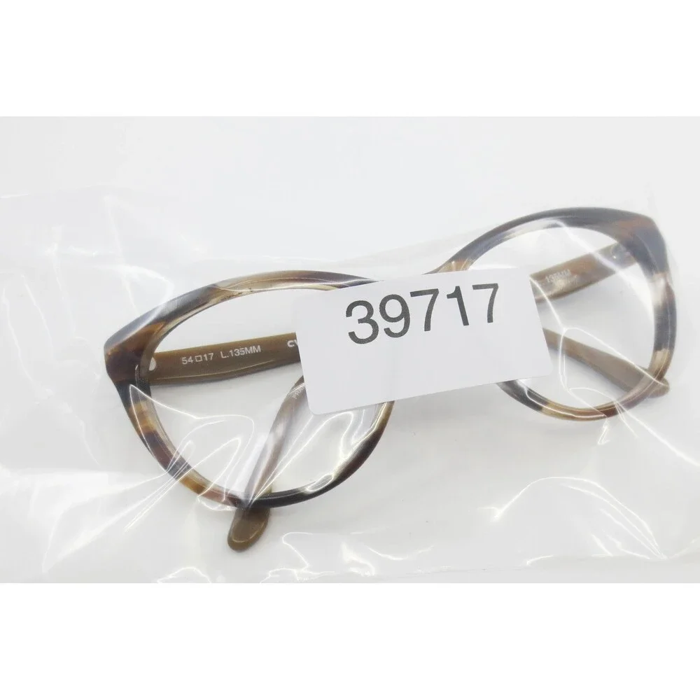 BCBGMAXAZRIA Rouse Eyeglasses Brown Horn Cat Eye Frames 54-17-135 39717
